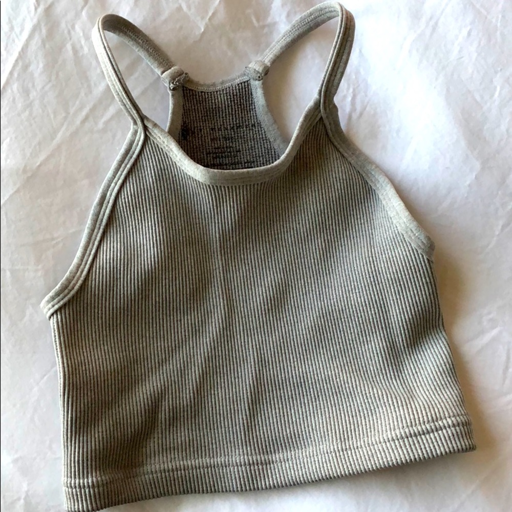 Free People Happiness Runs Crop Heather Grey